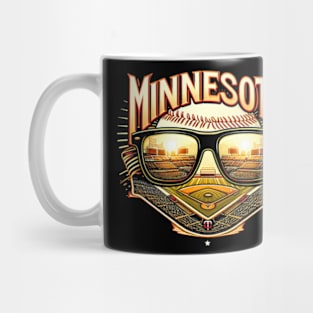 Minnesota Twins baseball diamond, sunny day vibes Mug